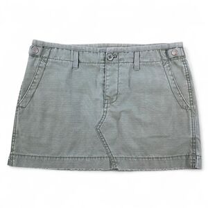 Y2K American Eagle Olive Green Utility Mini Skirt Women’s Size 8 Cargo Pockets